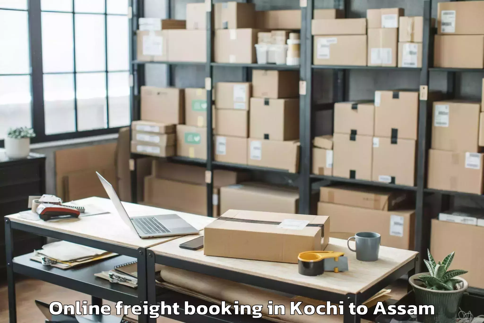 Book Your Kochi to Salonibari Airport Tez Online Freight Booking Today